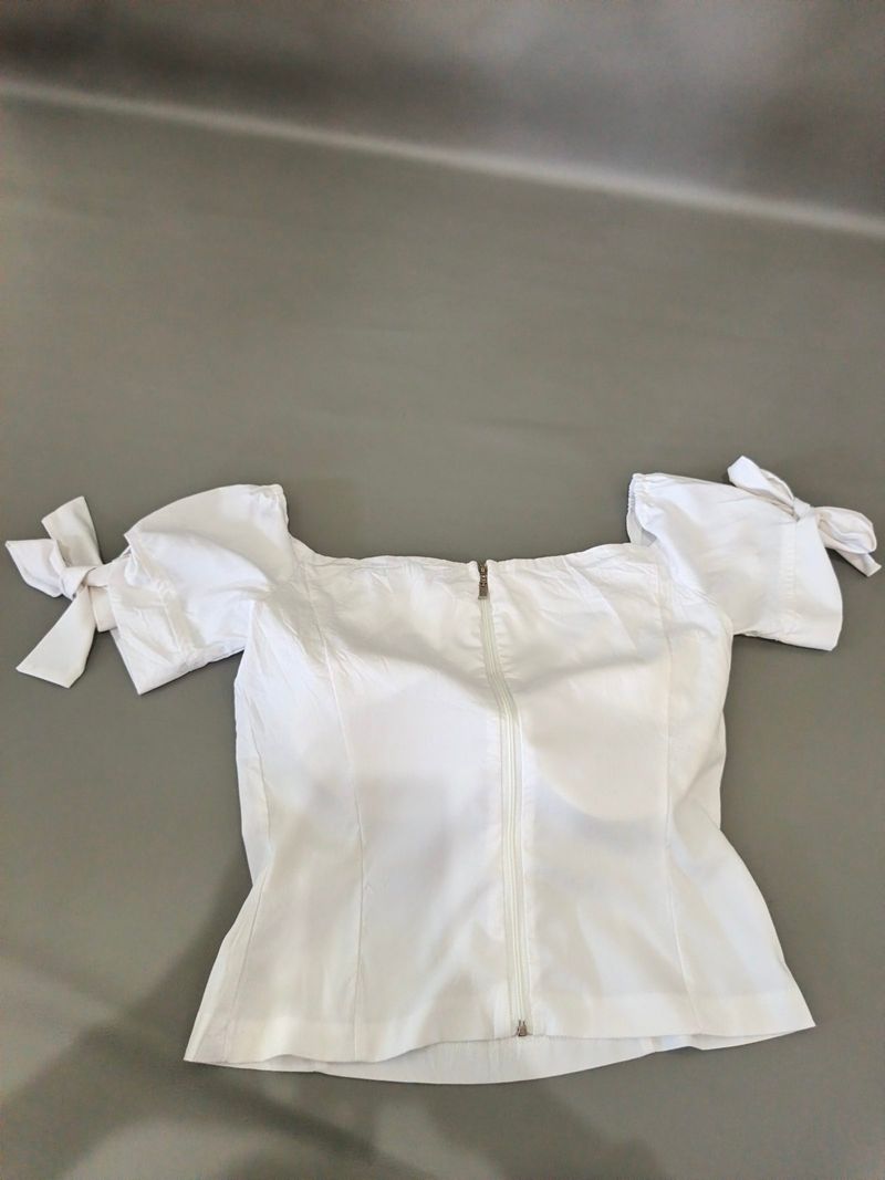 blouse putih crop-, foto 5