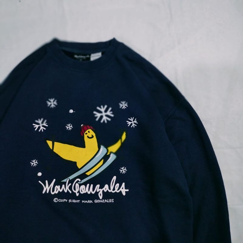 Crewneck Mark Gonzales Navy, foto 4
