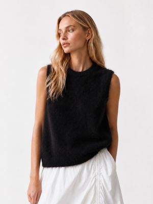 (Massimo Dutti) Vest Cotton Fuzzy
