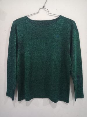 Vintage Luxury Blouse Wanita green