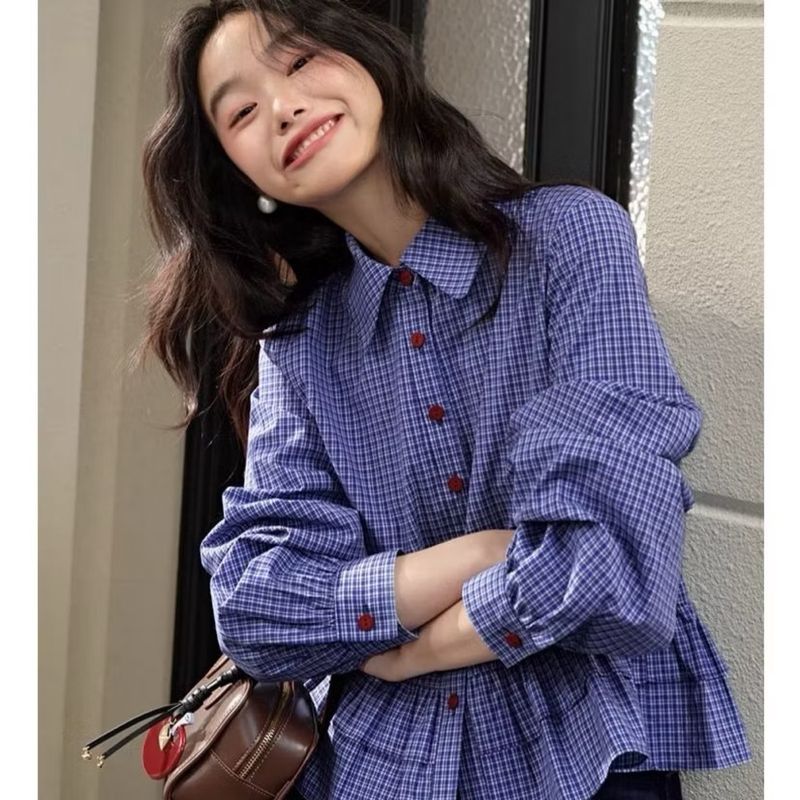 kemeja kotak” wanita, foto 2