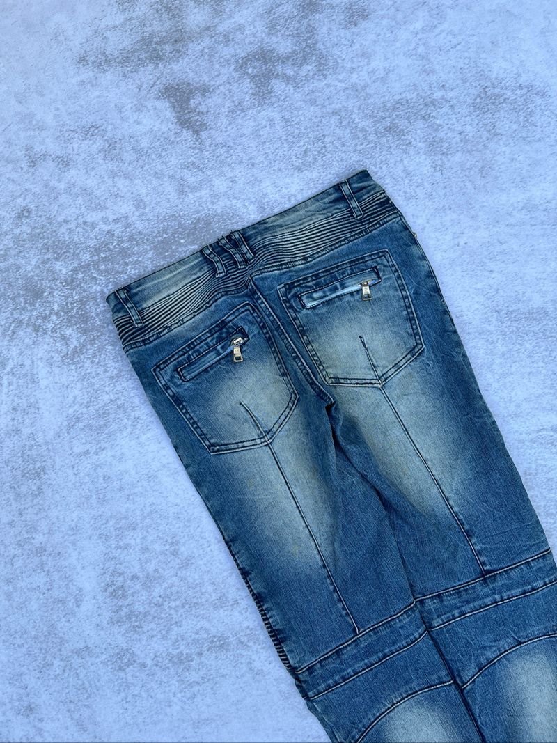 CELANA BALMAIN PARIS BIKERS JEANS SECOND, foto 4
