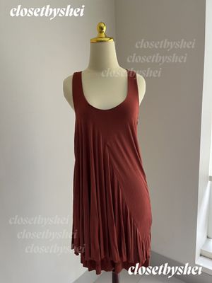Marc by Marc Jacobs Sleeveless Draped Dress Rust Burgundy Si