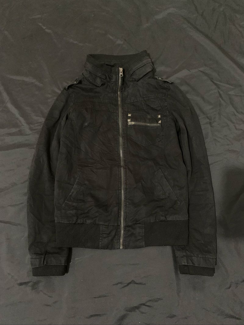 Jaket hitam y2k, alt, foto 2