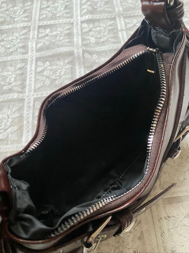 buckles brown shoulderbag, foto 4