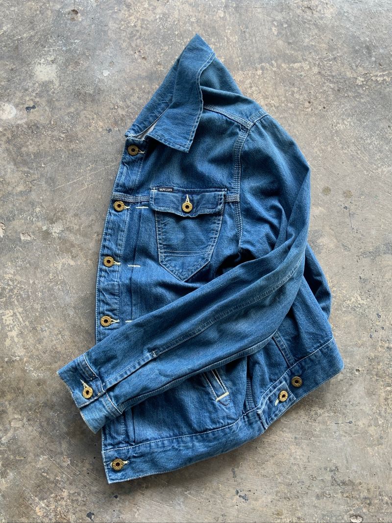 Spring 2007 Polo Ralph Lauren Stadium Bear Blue Denim Jacket, foto 2