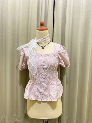 Blossom Pink Coquette Blouse Top