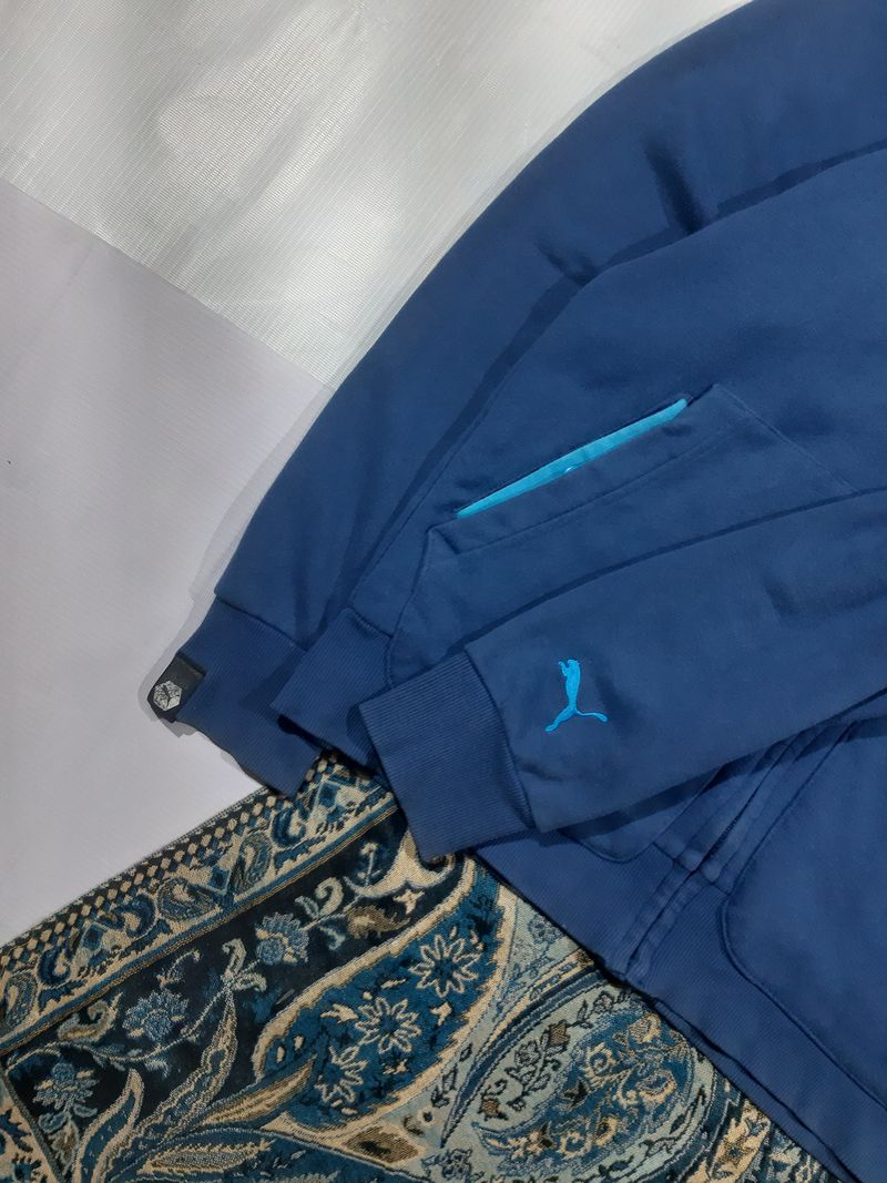 Puma Casual Hoody Pria blue, foto 3