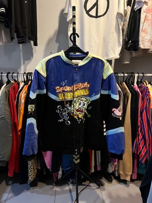 Bomber denim jacket spongebob//jaket bomber karakter