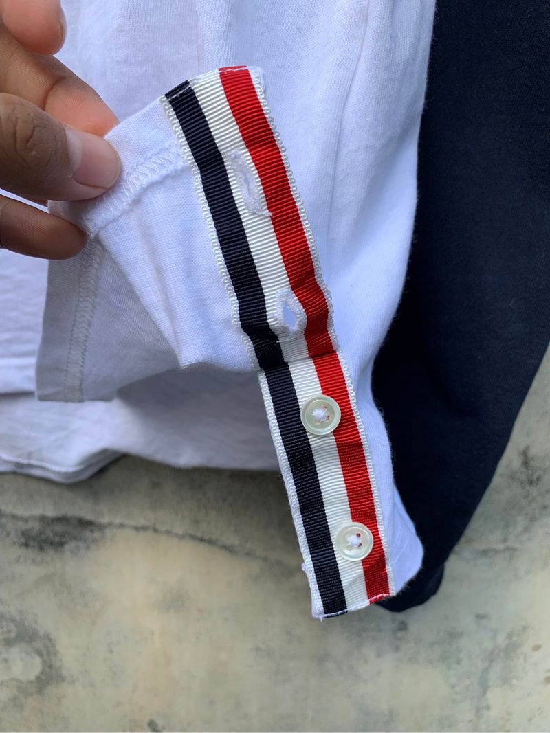 Thom Browne 4-Bar Striped Long Sleeve Tee, foto 3