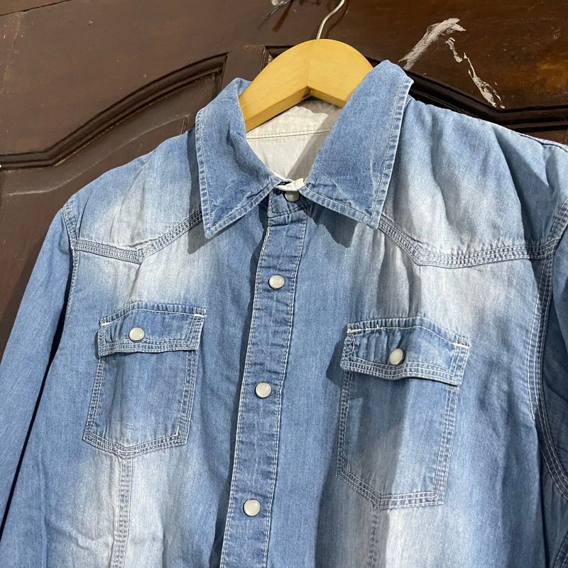 HALHAM Japan Denim Western Shirt L/S, foto 4
