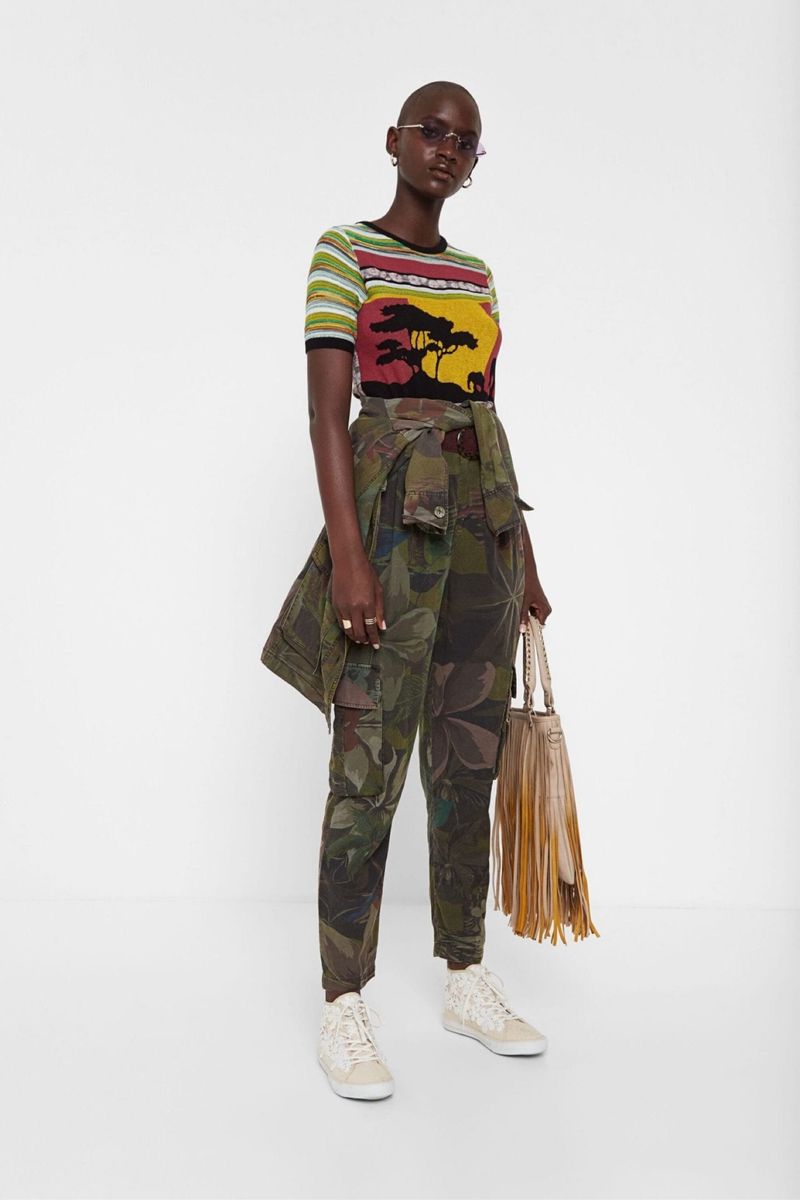 Desigual Tropical Camo Cargo Pants, foto 2