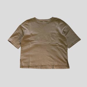 Kaos muji japan pocket boxy crop tshirt