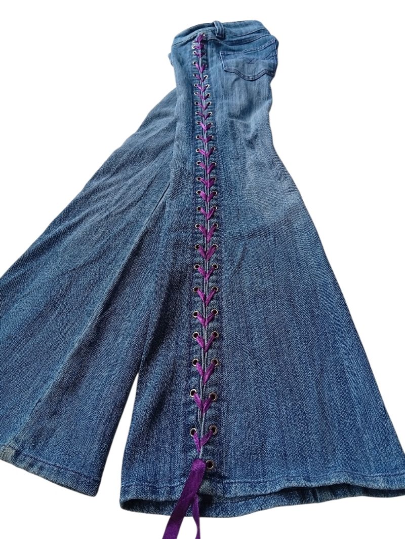 Diva lace up flare bootcut jeans, foto 7