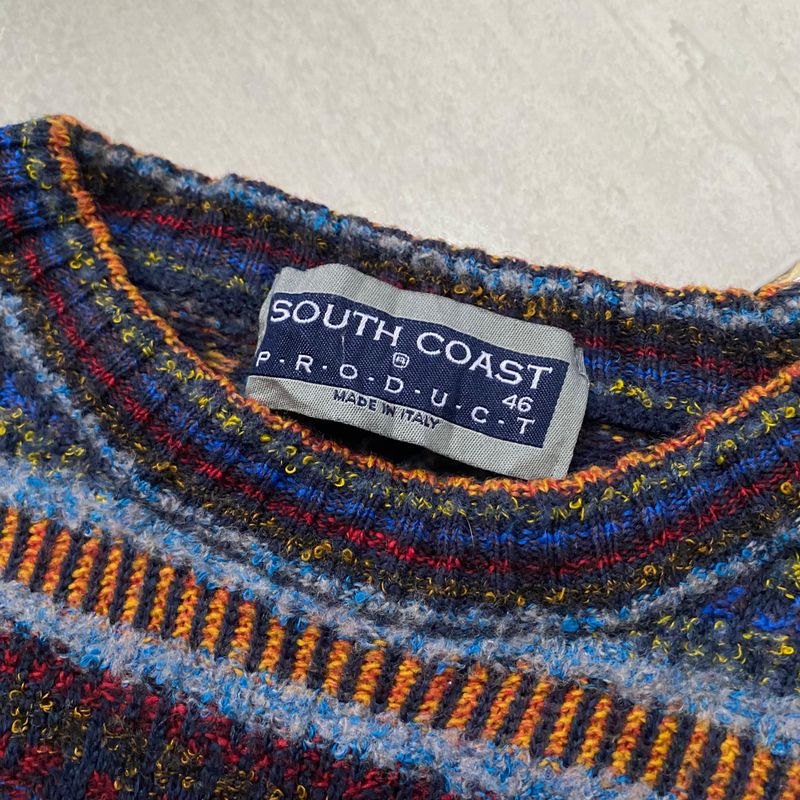 Vintage Sweater Pria navy, foto 4