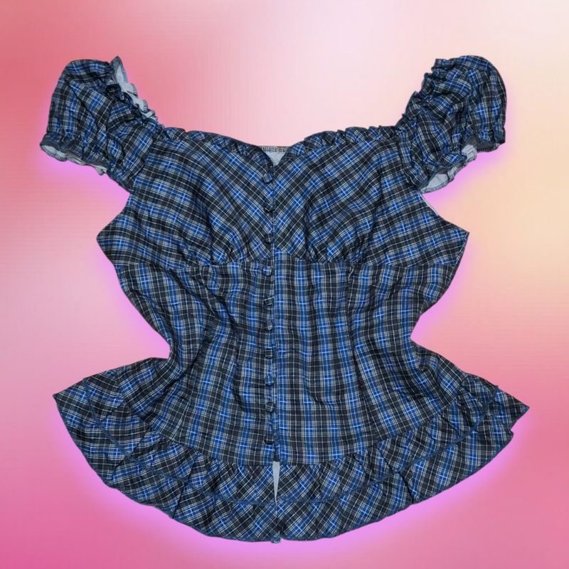 Milkmaid Plaid Blue, foto 2