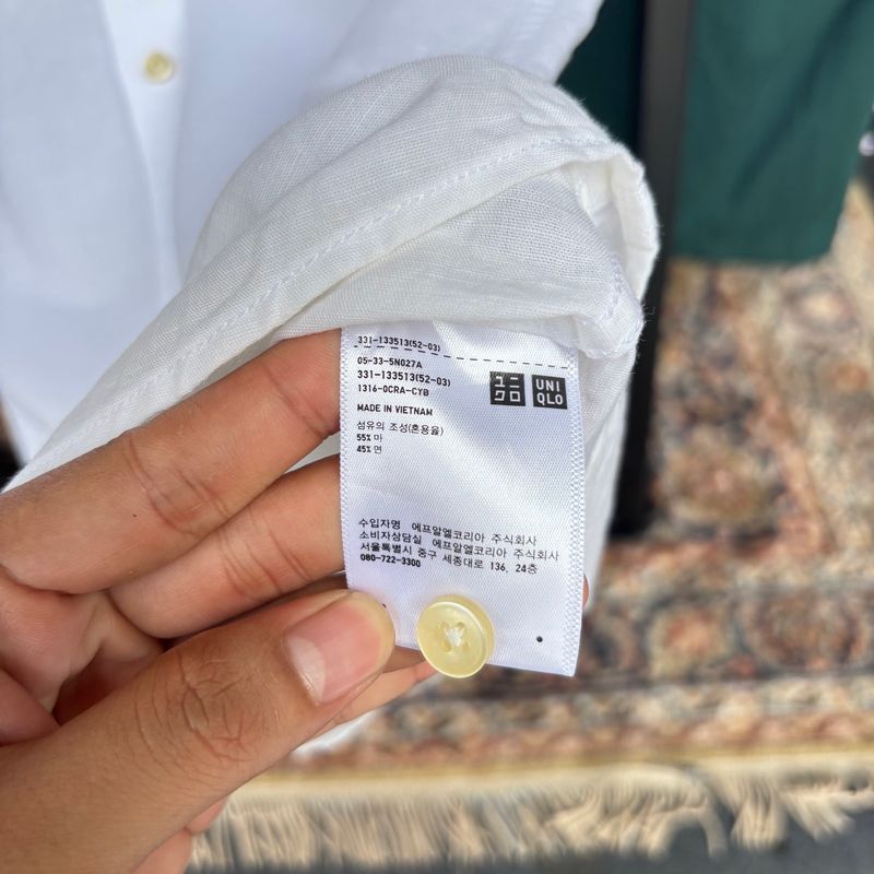 UNIQLO White Linen Shirts, foto 4