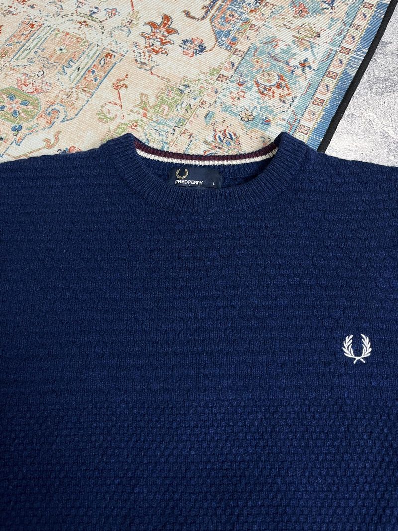 knitwear Fred Perry lambs wool, foto 7