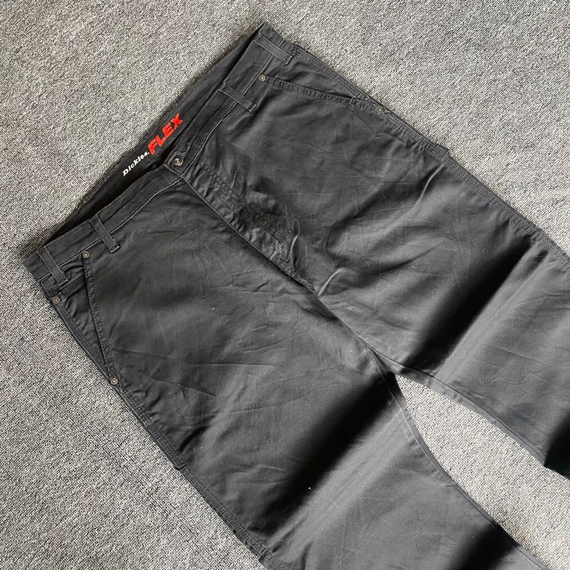 Dickies Carpenter black work wear pants black logo patch, foto 6