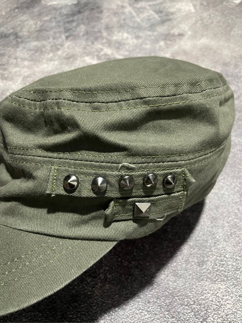 y2k Studed Cadethat Military, foto 2