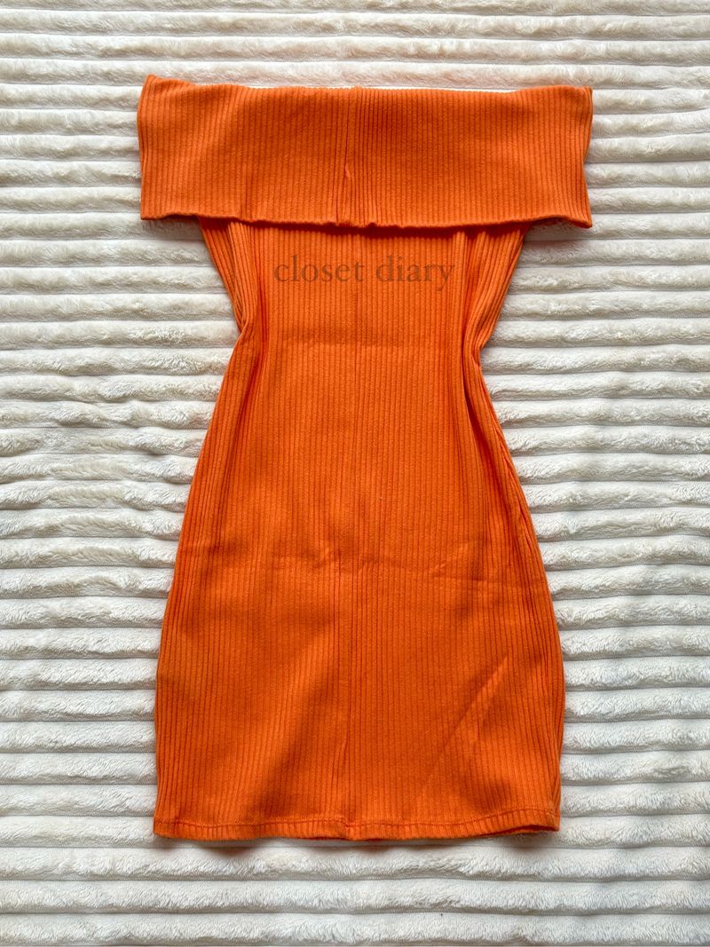 H&M orange dress, foto 2