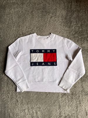 Tommy Hilfiger Streetwear Y2K Sweatshirt Wanita white