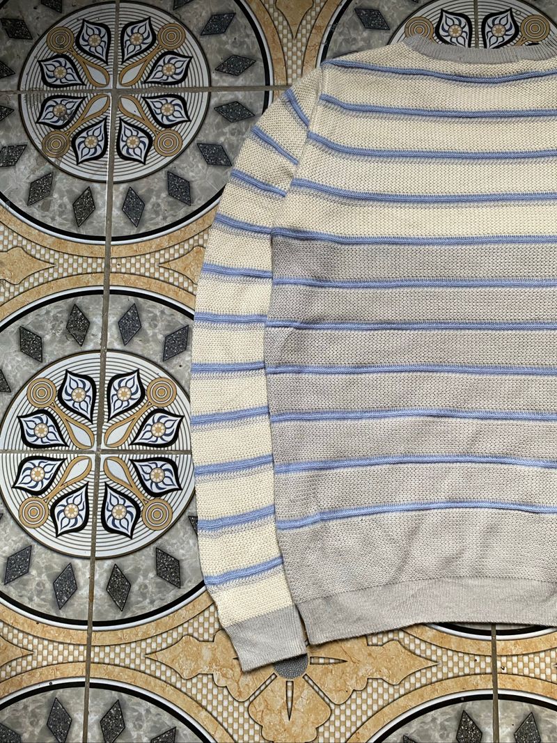 LIST Retro Multi-Texture Striped Pullover – Classic Pastel K, foto 6