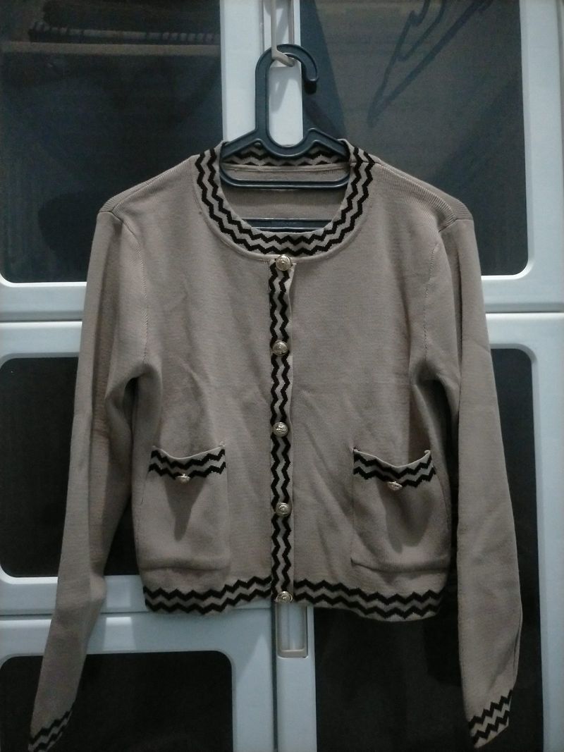 Knitizen-Atasan ZigZag Knit Top Long Sleeve, foto 2