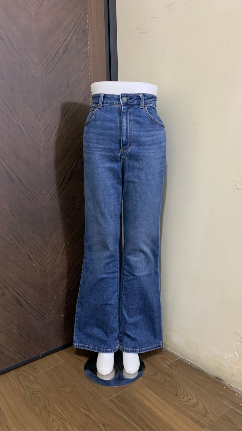 GU FLARE JEANS DARK BLUE RETRO, foto 7