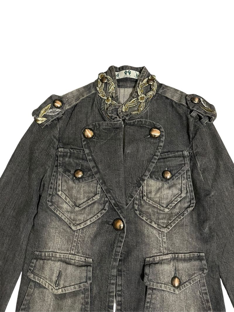 Y2K Japanese Napoleon Outer Denim Jacket, foto 3