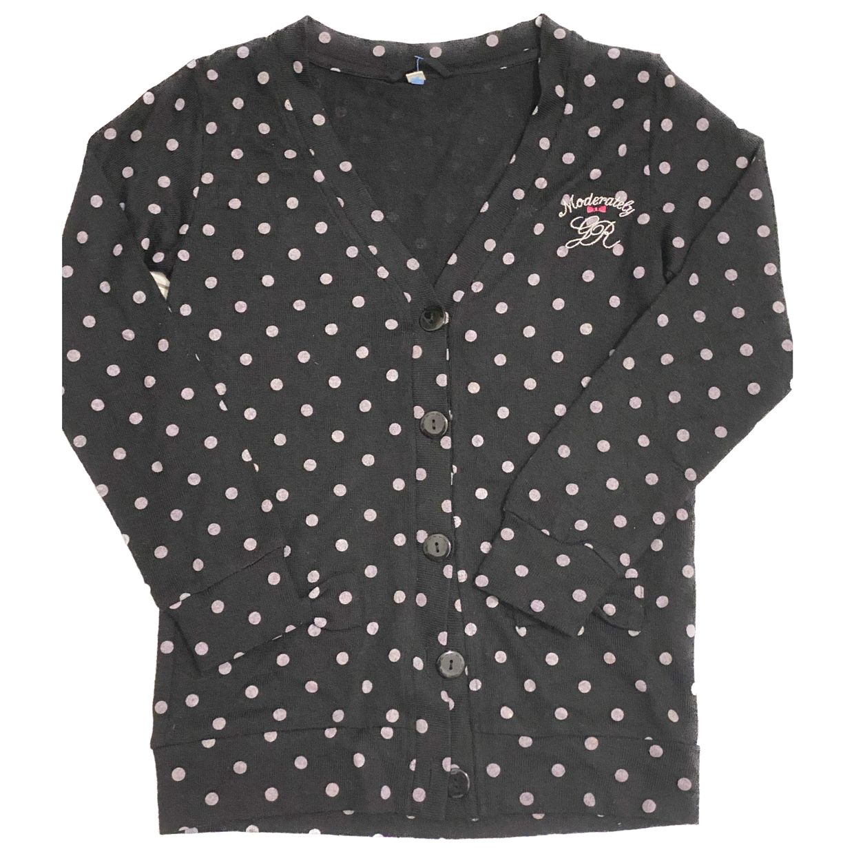 Y2K Emo Cardigan Wanita white black