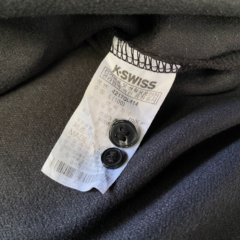 K-Swiss Half Button Long Sleeve Shirt Black, foto 7