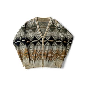 Vintage 90’s Grandpa Knitwear Cardigan Aztec Pattern