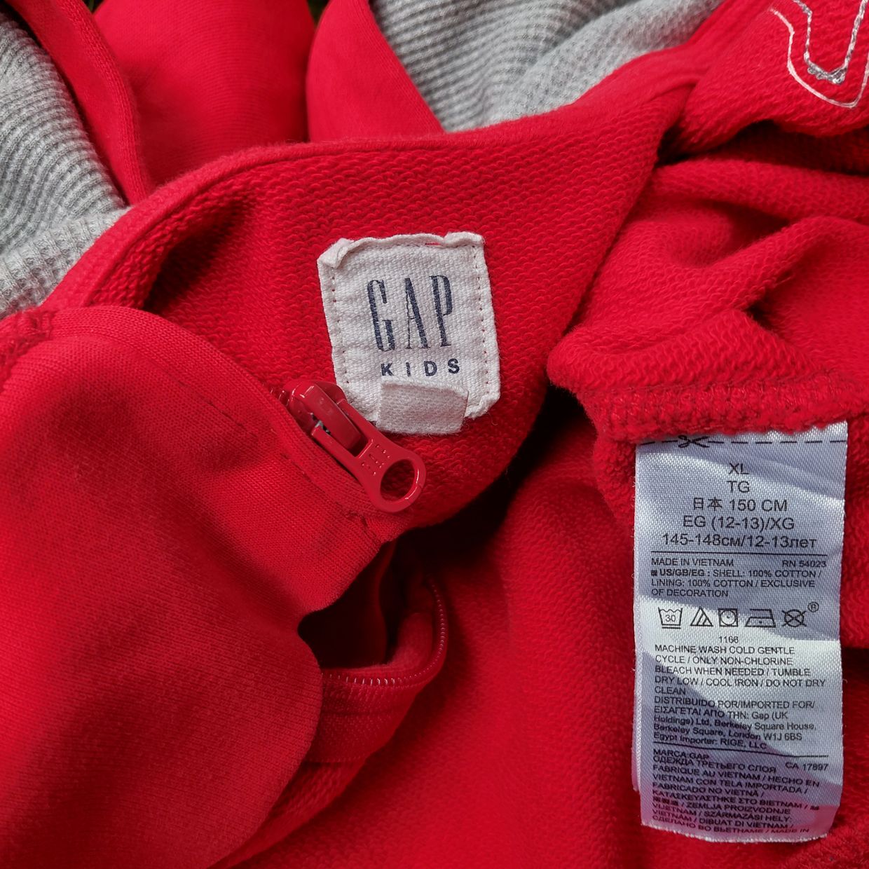 ZIP HOODIE GAP Merah Size fit, foto 3