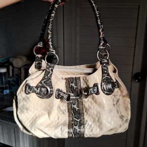 SOLD Vintage Y2K Cream Faux Shoulder Bag — Retro McBling I
