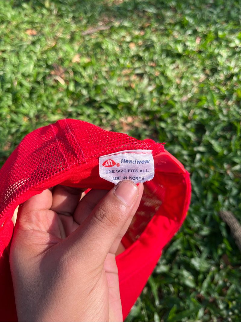 Vintage Hat Pria white red, foto 3