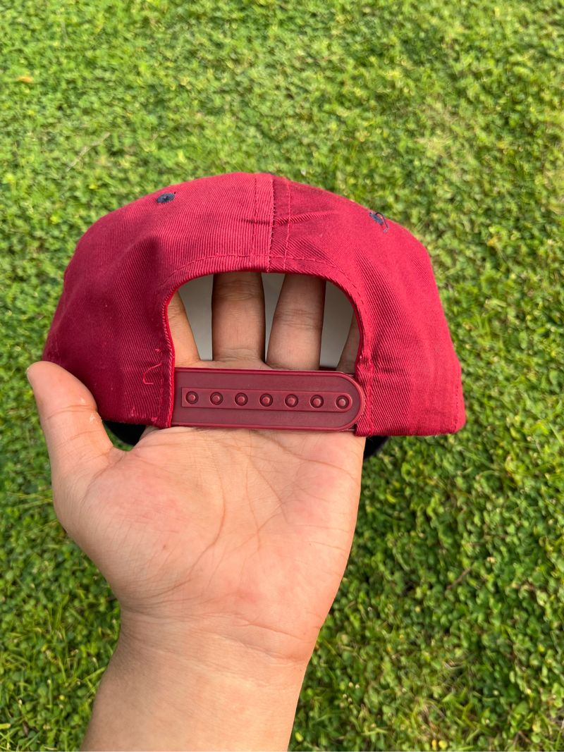Vintage Hat Pria burgundy navy, foto 4