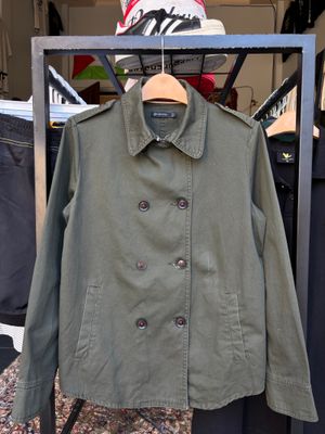 Stradivarius Green Army Military Napoleon Marching Jacket