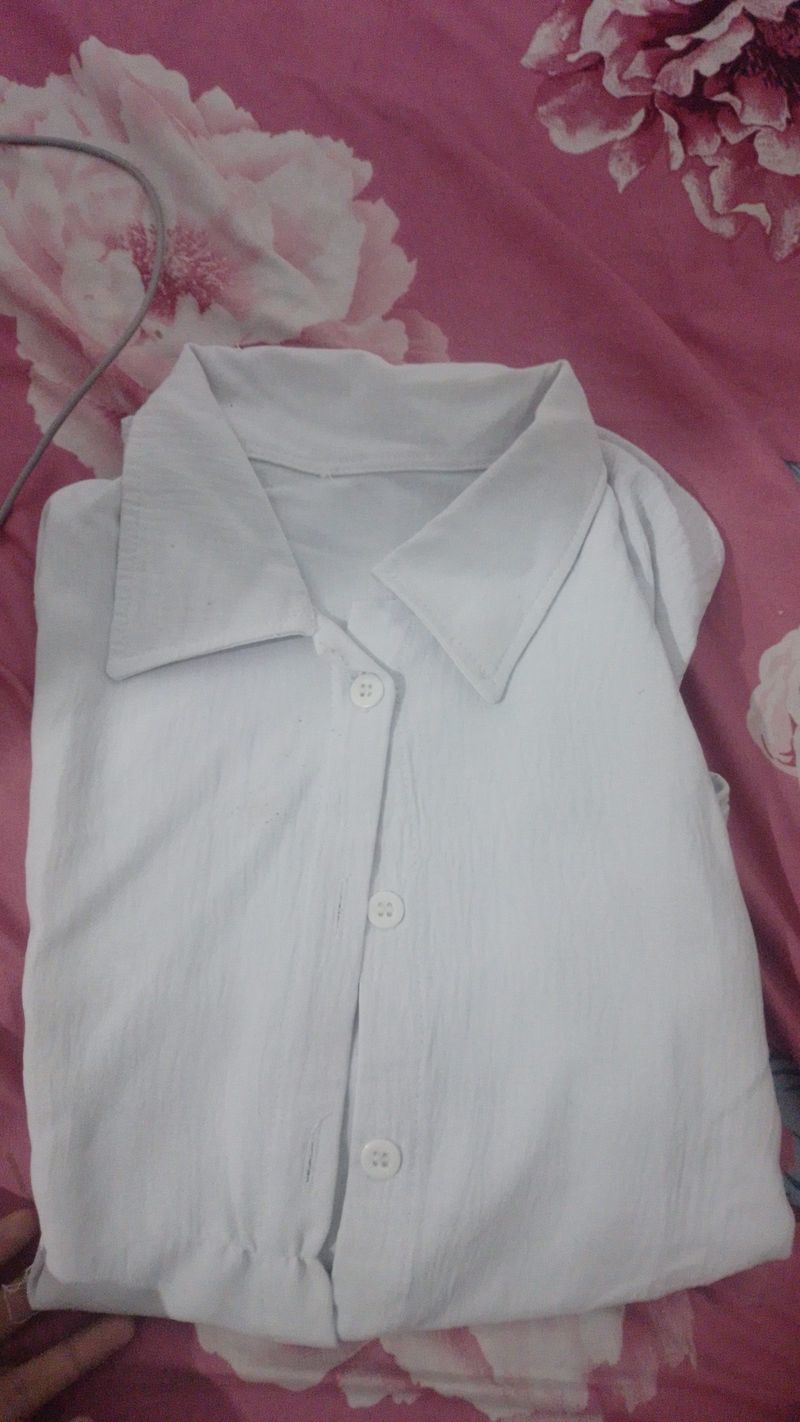 Kemeja Putih Basic Crinkle / White Blouse, foto 2