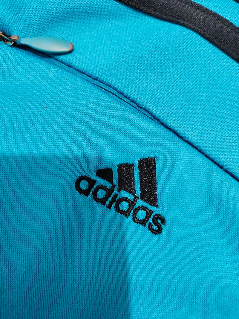Jaket Adidas Pullover Blue 1/4 Zip Long Sleeve Original, foto 3