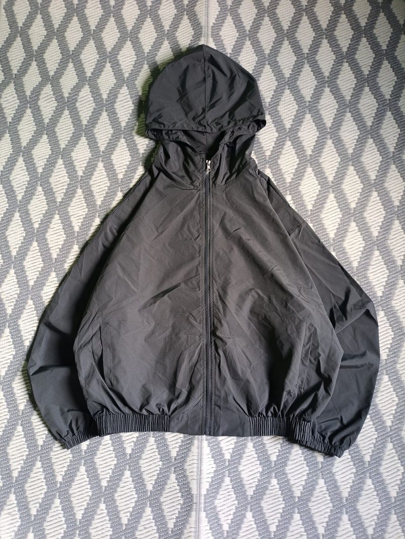 Unknown Blank Dark Grey Windbreaker Jacket, foto 4