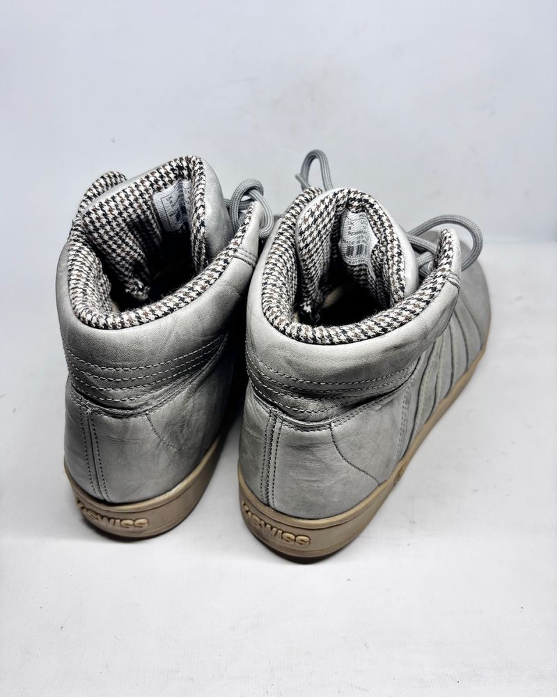 K-SWISS Sepatu Mid Kasual Sneaker Leather Grey, foto 6