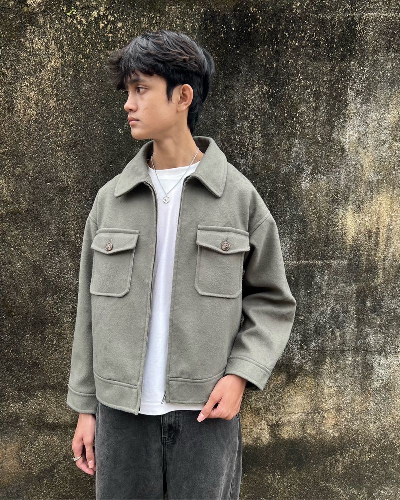 Lowrys Farm Laurel Green Wool Work Jacket, foto 6