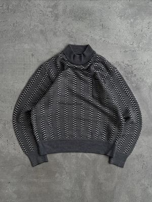 Unknwon knitwear vintage abstract pattern grandpa sweater