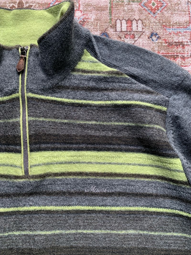 Knitwear halfzip Stripe pattern unique colour Maestro, foto 6
