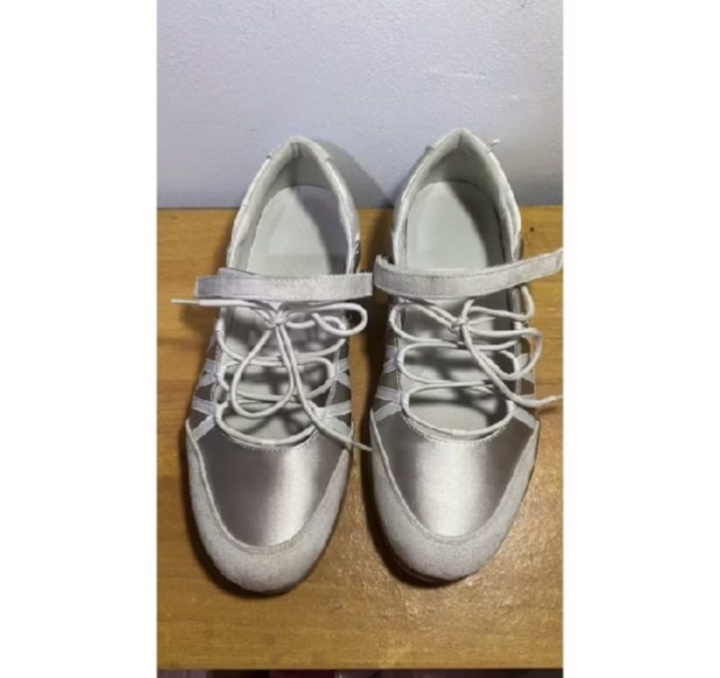 Gu ballet laces shoes in silver, foto 3