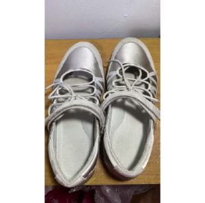 Gu ballet laces shoes in silver