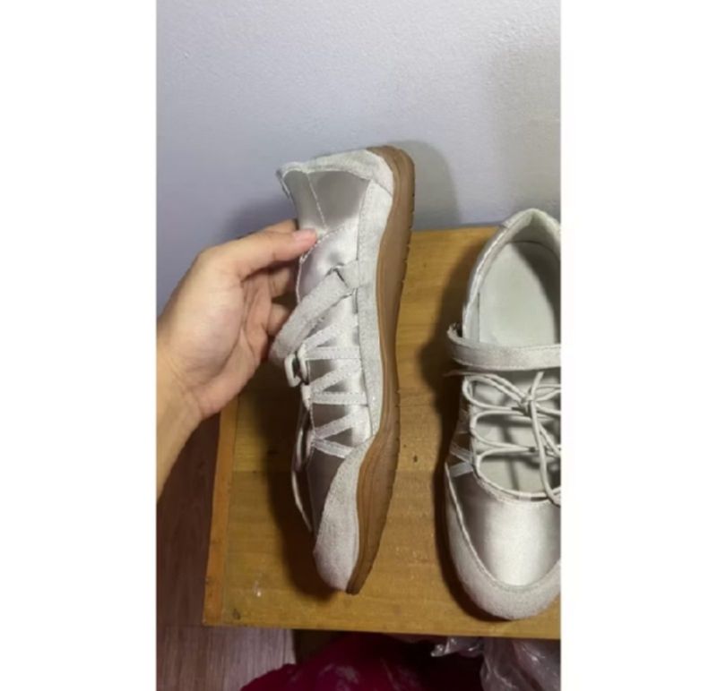 Gu ballet laces shoes in silver, foto 4