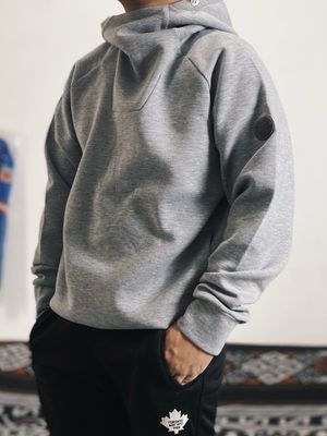 NAPAPIJRI GREY HOODED SOFTSHELL JACKET