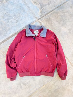 Vintage LL bean fleece warm up zip jacket burgundy